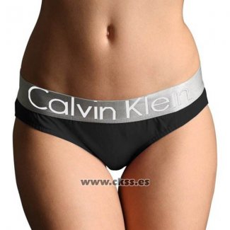 Slip Calvin Klein Mujer Steel Blateado Negro