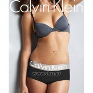 Boxer Calvin Klein Mujer Steel Blateado Blanco Negro