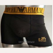 Boxer Armani Hombre Dolado Negro
