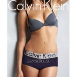 Boxer Calvin Klein Mujer Steel Blateado Negro