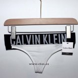 Calvin Klein Mujer Tanga Blanco Negro
